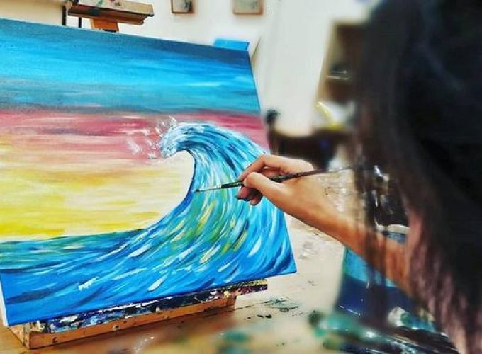 Unguided Canvas Art Jamming Session by Our Art Studio | Singapore (3 Hours)